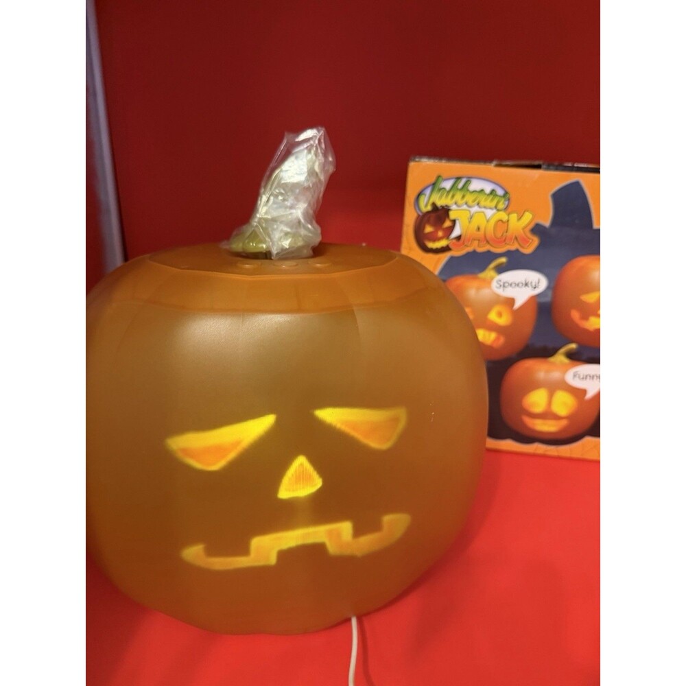 Jabberin Jack Talking Animated Pumpkin Head Halloween Decoration Jack-O-Lantern